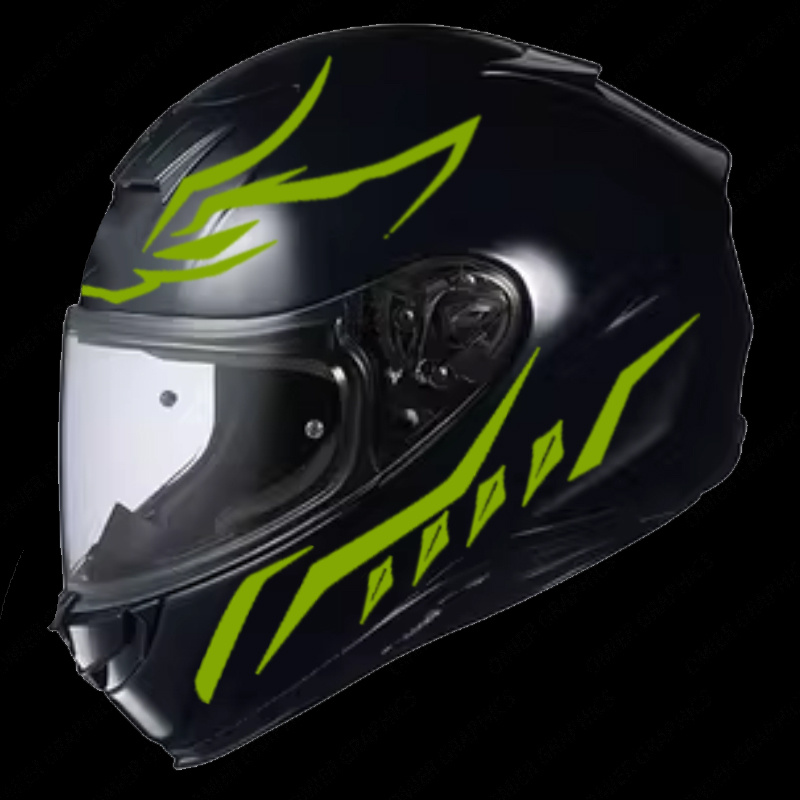 Motorcycle Gear Yellow - Stiker Dekoratif Motor Warna Kuning, Merah