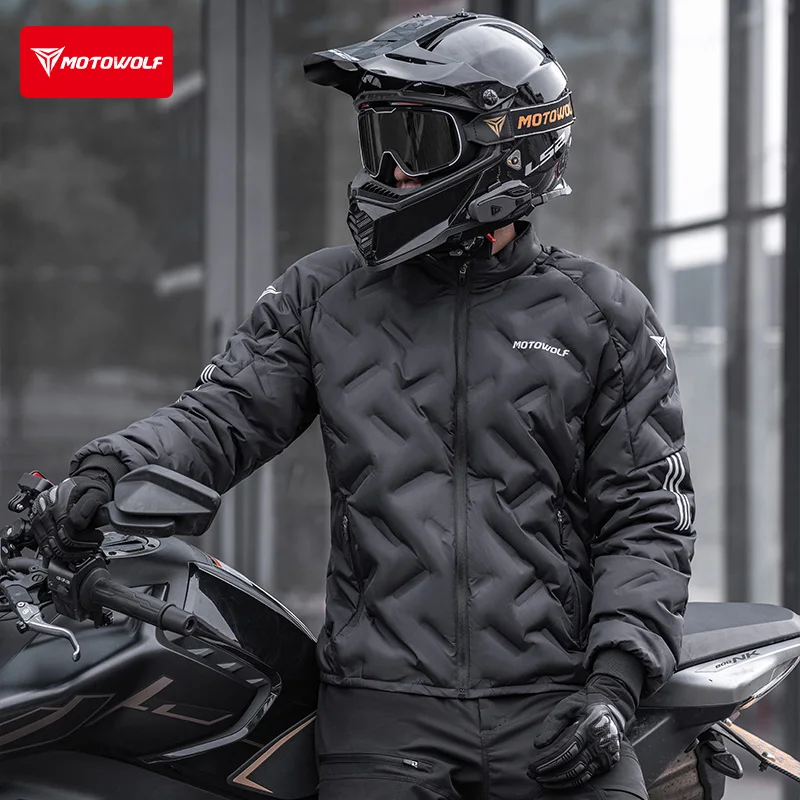 Motorcycle Gear White - Jaket Motor Musim Dingin Tahan Air