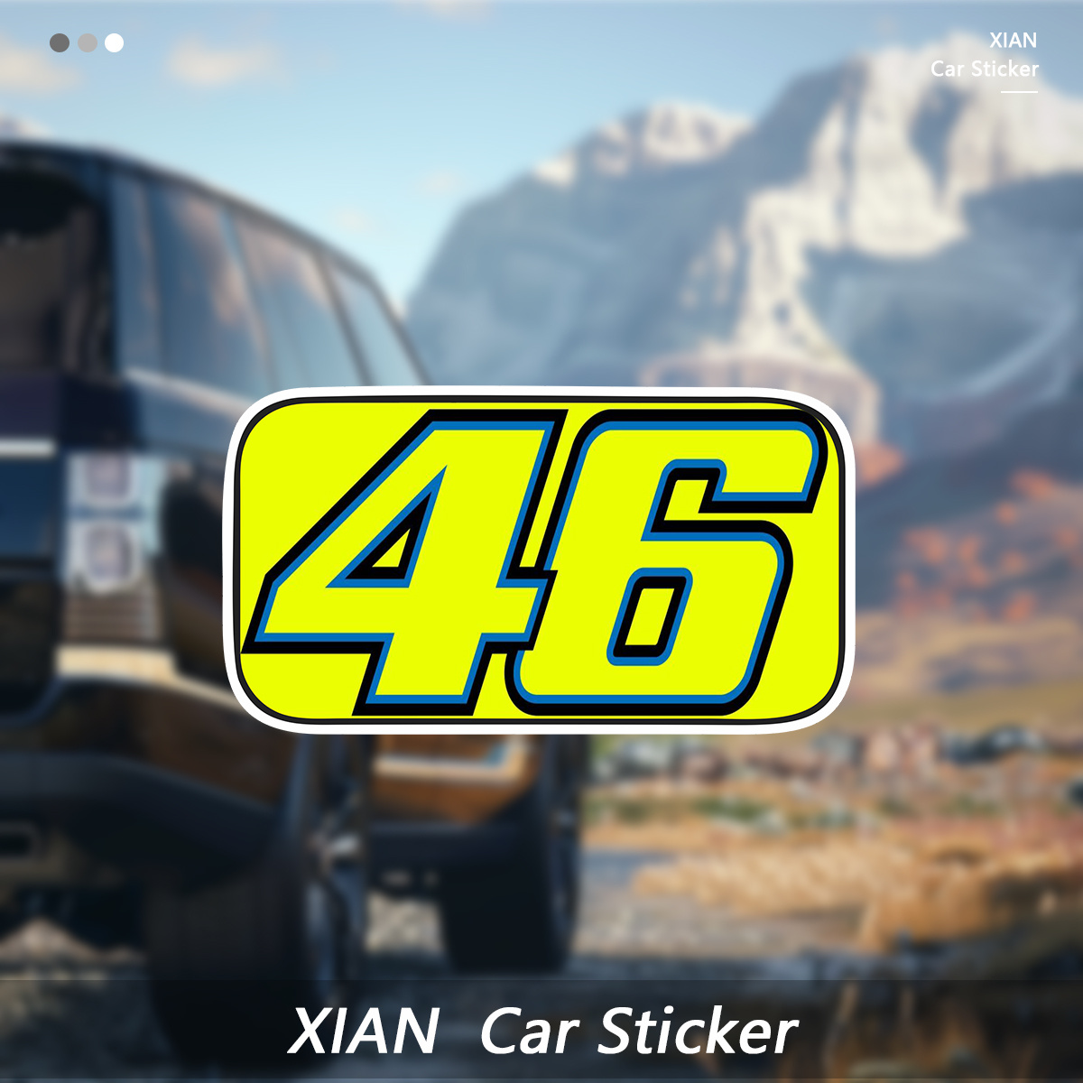Motorcycle Gear Yellow - 1 Buah Stiker Nomor Balap Kuning