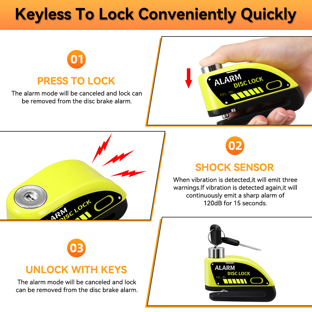 Kunci rem cakram Alarm sepeda  - Disc Lock Brake ulasan dan harga