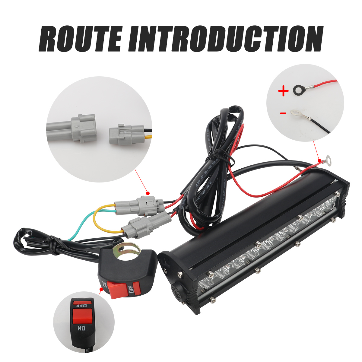 Set Lampu LED Stang Motor 60W  - Motorcycle Gear Yellow ulasan dan harga