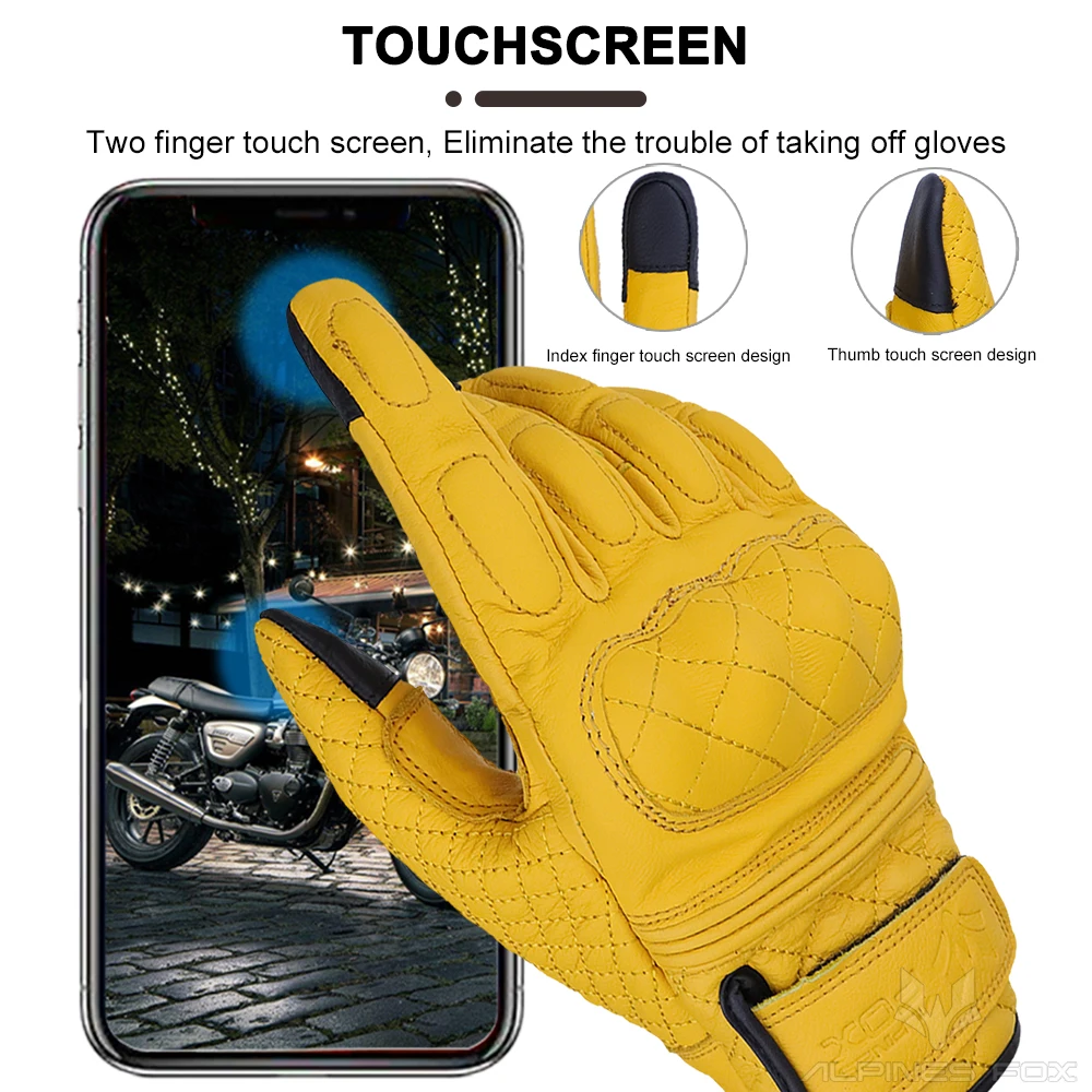 Sarung tangan sepeda motor Ret - Motorcycle Gear Yellow ulasan dan harga