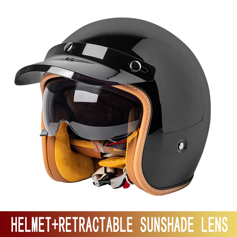 Helm Motor Retro Baru untuk Pr - Motorcycle Gear Yellow ulasan dan harga